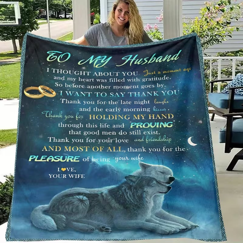 BLANKET FOR HUSBAND FROM WIFE – COMFORT & WARMTH GIFT - BLANKETS FROM WIFE 23