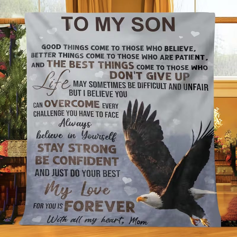 BLANKET FOR SON FROM MOM – COMFORT & WARMTH GIFT - BLANKETS FROM MOM 60