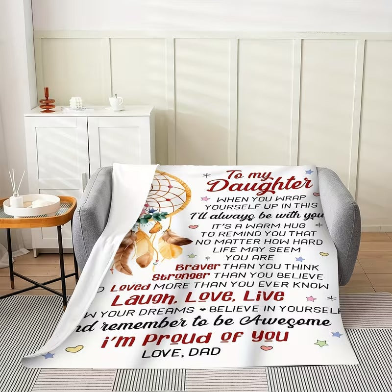 BLANKET FOR DAUGHTER FROM DAD – COMFORT & WARMTH GIFT - BLANKETS FROM DAD 046