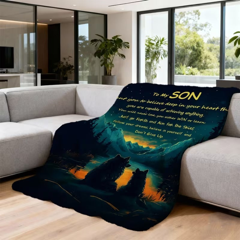 BLANKET FOR SON FROM DAD – COMFORT & WARMTH GIFT - BLANKETS FROM DAD 044