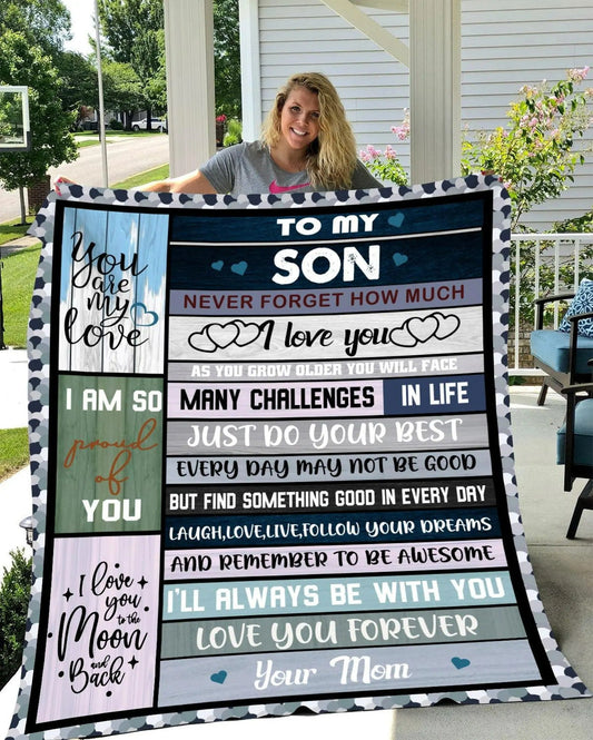 Special Gift For Your Son Blanket - BLANKETS FROM MOM 010
