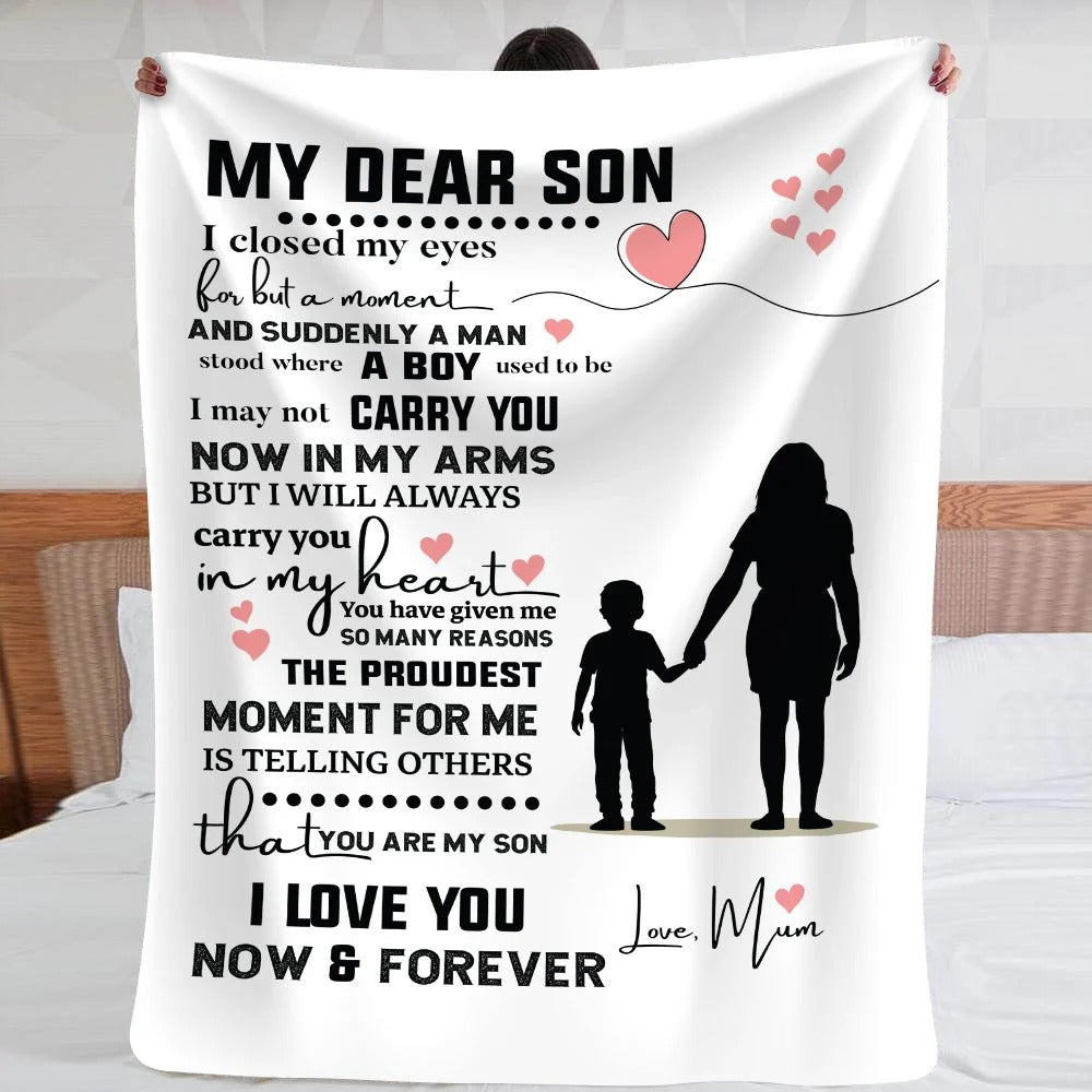 Special Gift For Your Son Blanket - BLANKETS FROM MOM 131