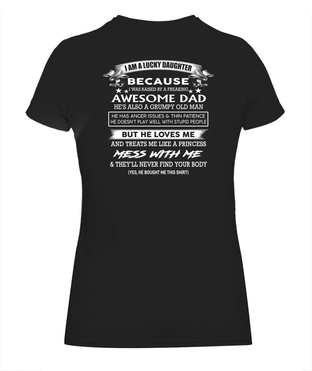 I AM A LUCKY DAUGHTER BECAUSE US SKU1044 00