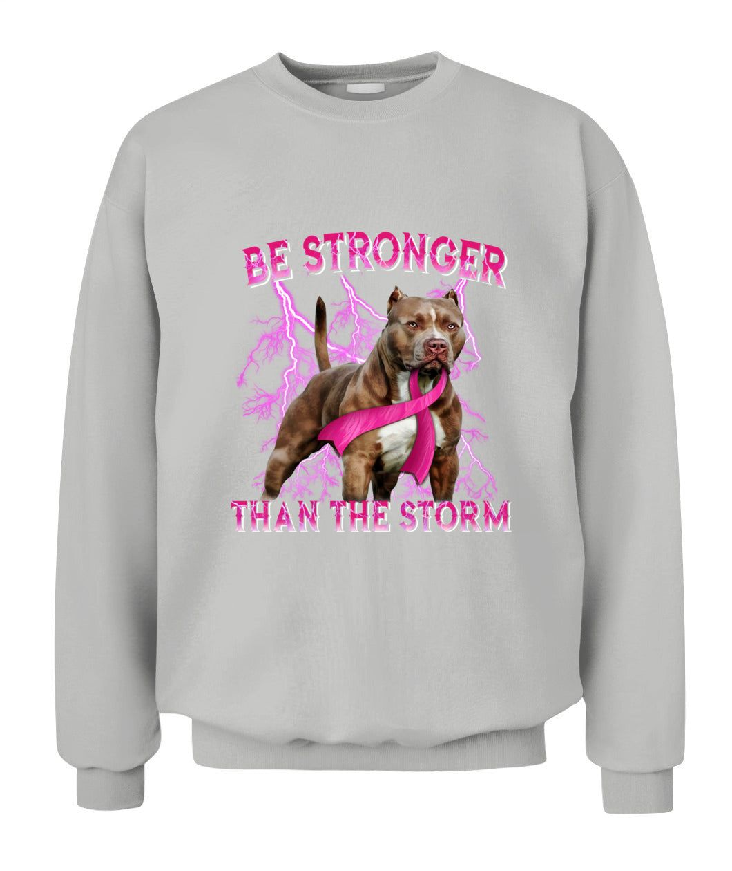 D2_Breast Cancer Pitbull Be Stronger Than The Storm Cancer Survivor Awareness Classic T-Shirt