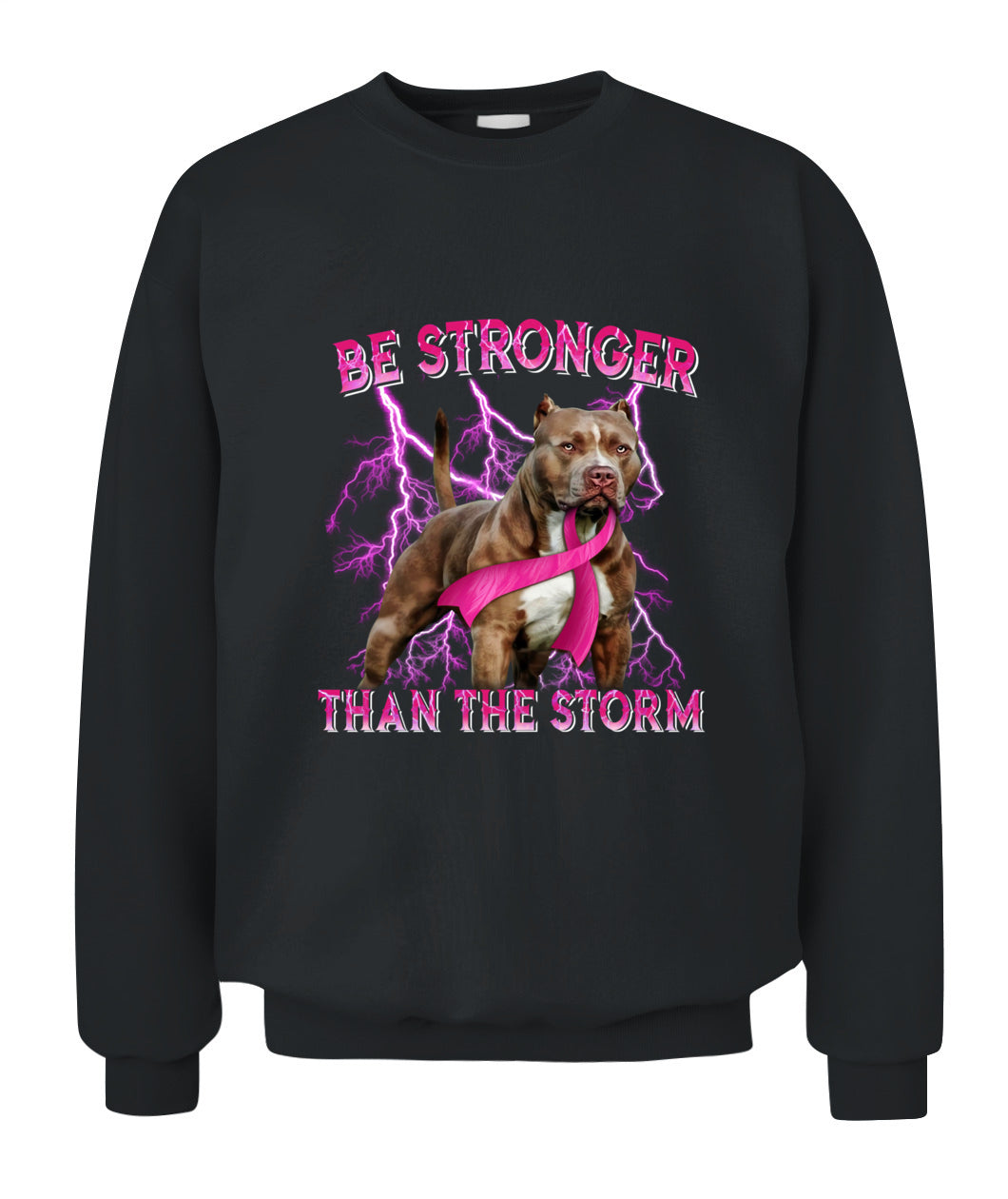 D2_Breast Cancer Pitbull Be Stronger Than The Storm Cancer Survivor Awareness Classic T-Shirt