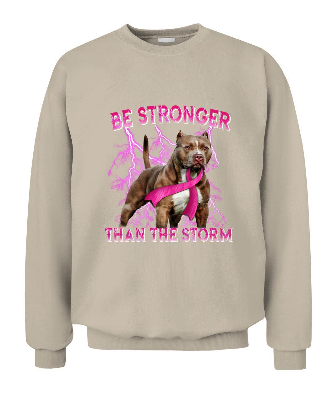D2_Breast Cancer Pitbull Be Stronger Than The Storm Cancer Survivor Awareness Classic T-Shirt