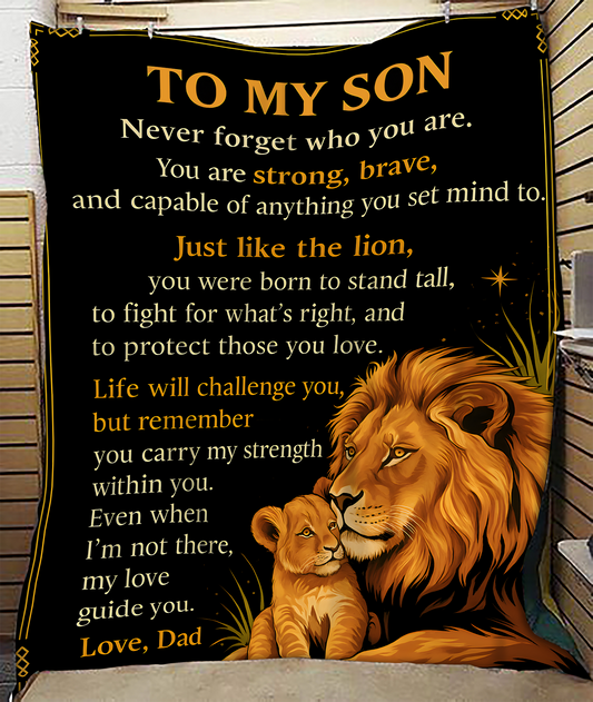 TO MY SON - GIFT FOR SON from DAD - BLANKETS FROM DAD 056