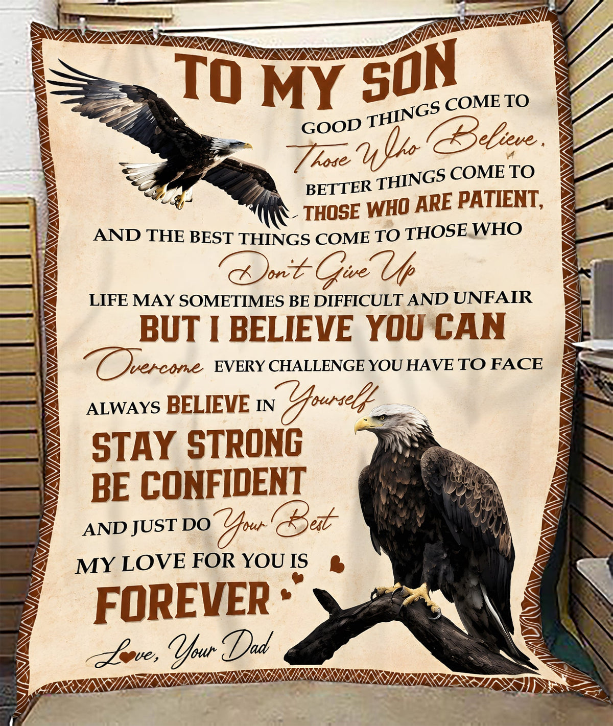 BLANKET FOR SON – COMFORT & WARMTH GIFT FROM DAD - BLANKETS FROM DAD 041