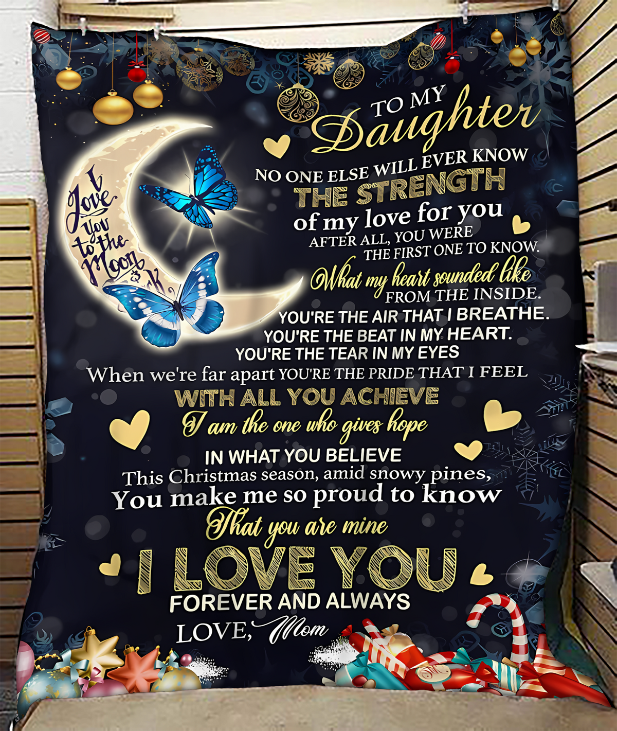 Special Gift For Your Daughter Blanket - BLANKETS FROM MOM 123