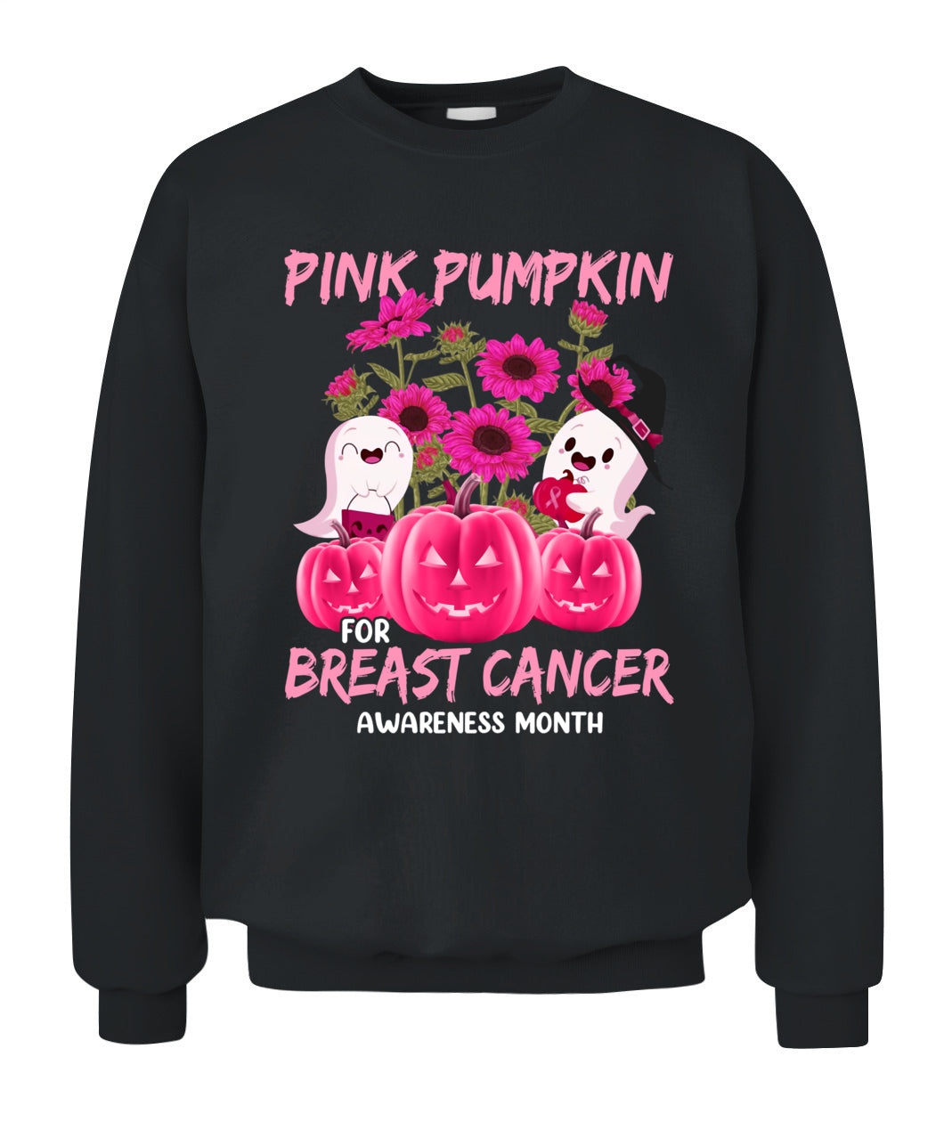 H2 - Halloween Breast Cancer Awareness-Pink Pumkin Breast Cancer T-Shirt