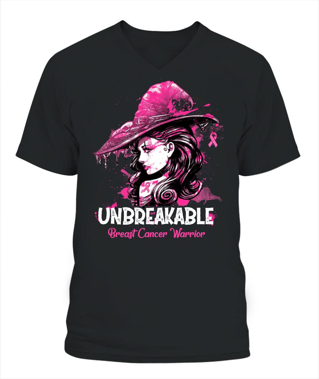 H3 - Halloween Breast Cancer Warrior Unbreakable T-Shirt