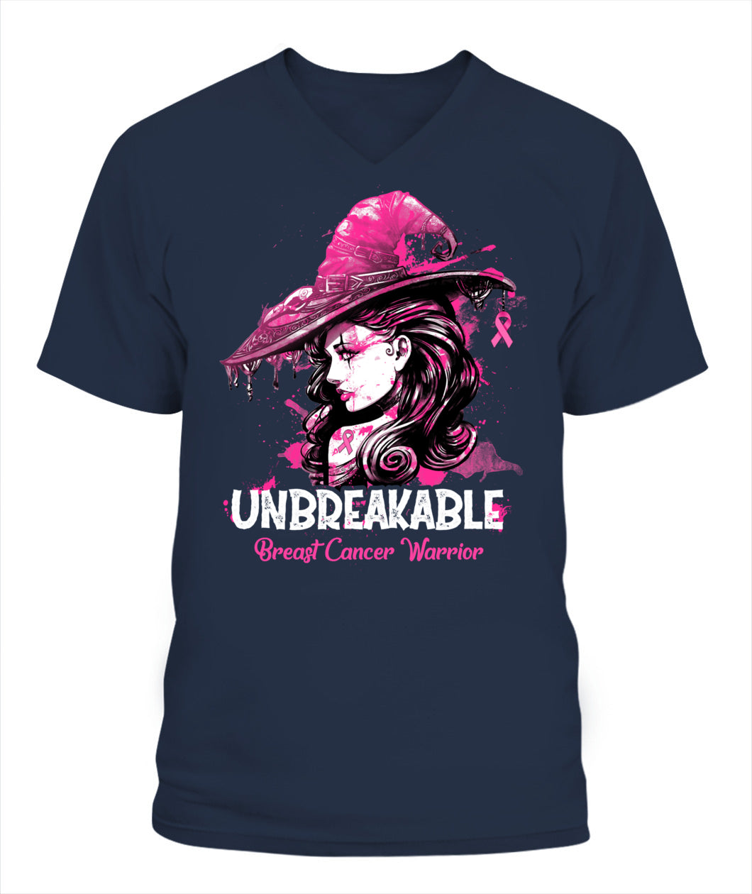 H3 - Halloween Breast Cancer Warrior Unbreakable T-Shirt