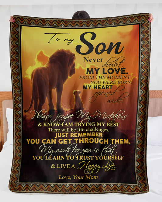 Special Gift For Your Son Blanket - BLANKETS FROM MOM 36