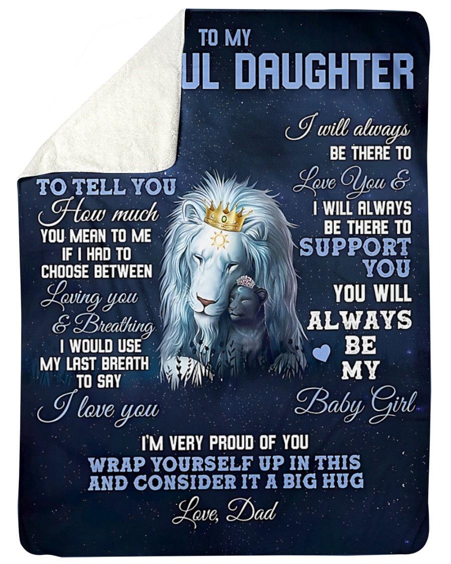 To My Daughter Blanket - BLANKETS FROM DAD 058