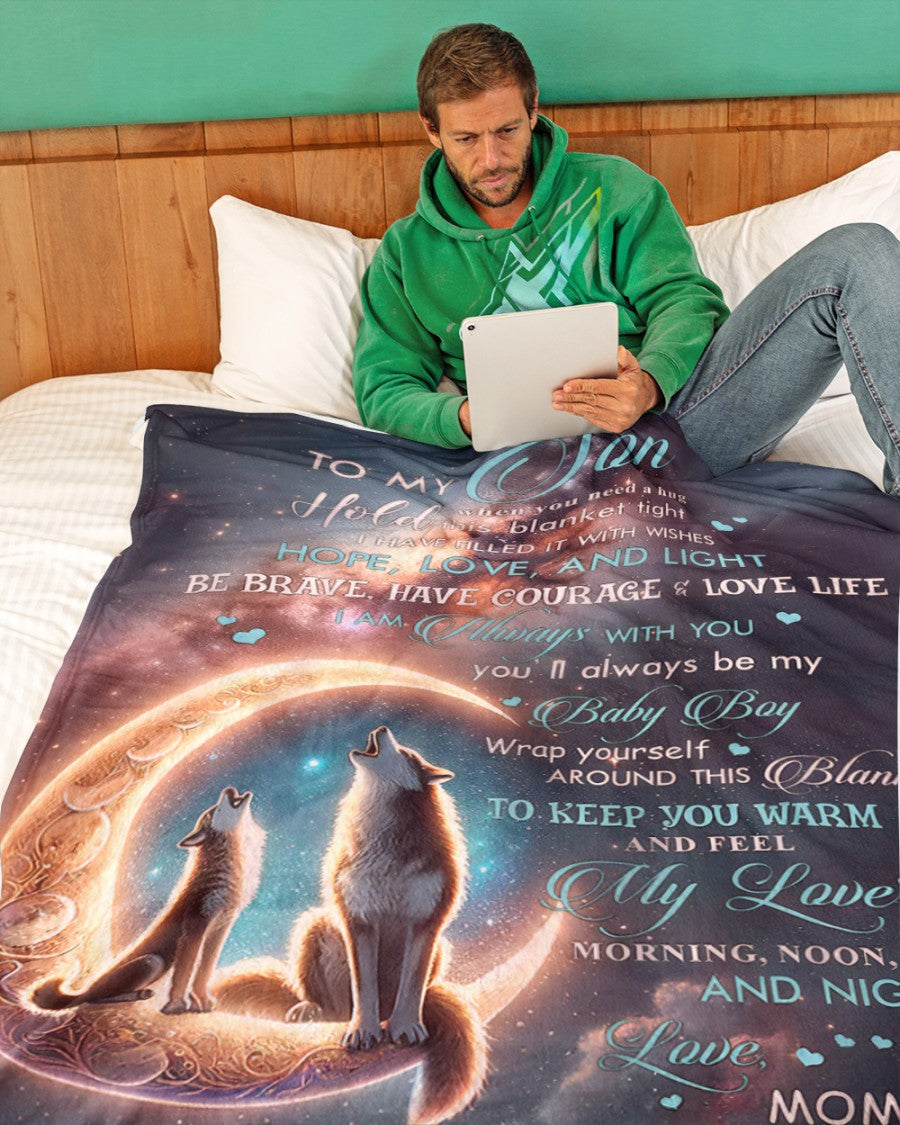 BLANKET FOR SON - GIFT FROM MOM - COMFORT & WARMTH GIFT - BLANKETS FROM MOM 178