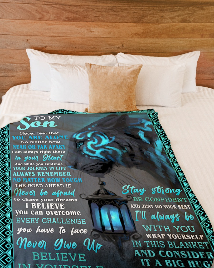 To my son - Gift for son Fleece Blanket - BLANKETS FROM MOM 75