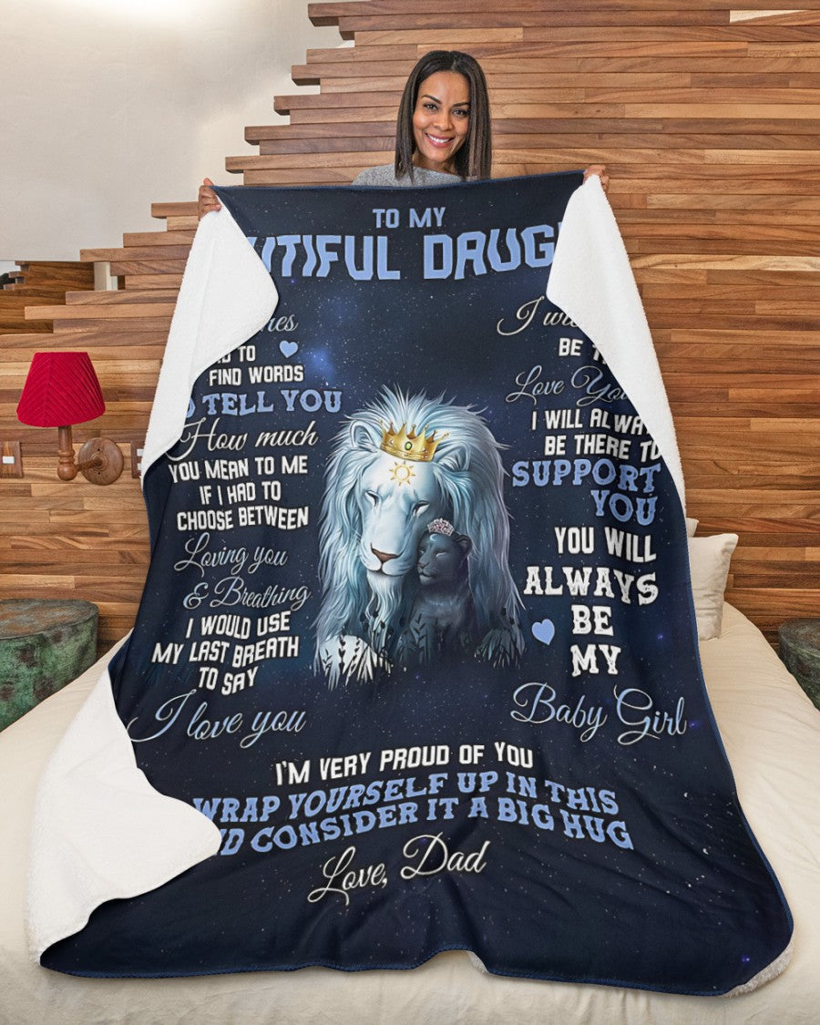 To My Daughter Blanket - BLANKETS FROM DAD 058