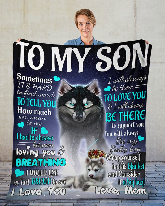 To My Son Blanket Sherpa Fleece Blanket Sherpa Fleece Blanket - BLANKETS FROM MOM 78
