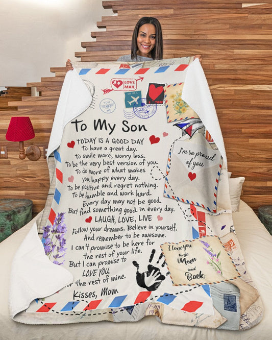 Special Gift For Your Son Blanket - BLANKETS FROM MOM 110