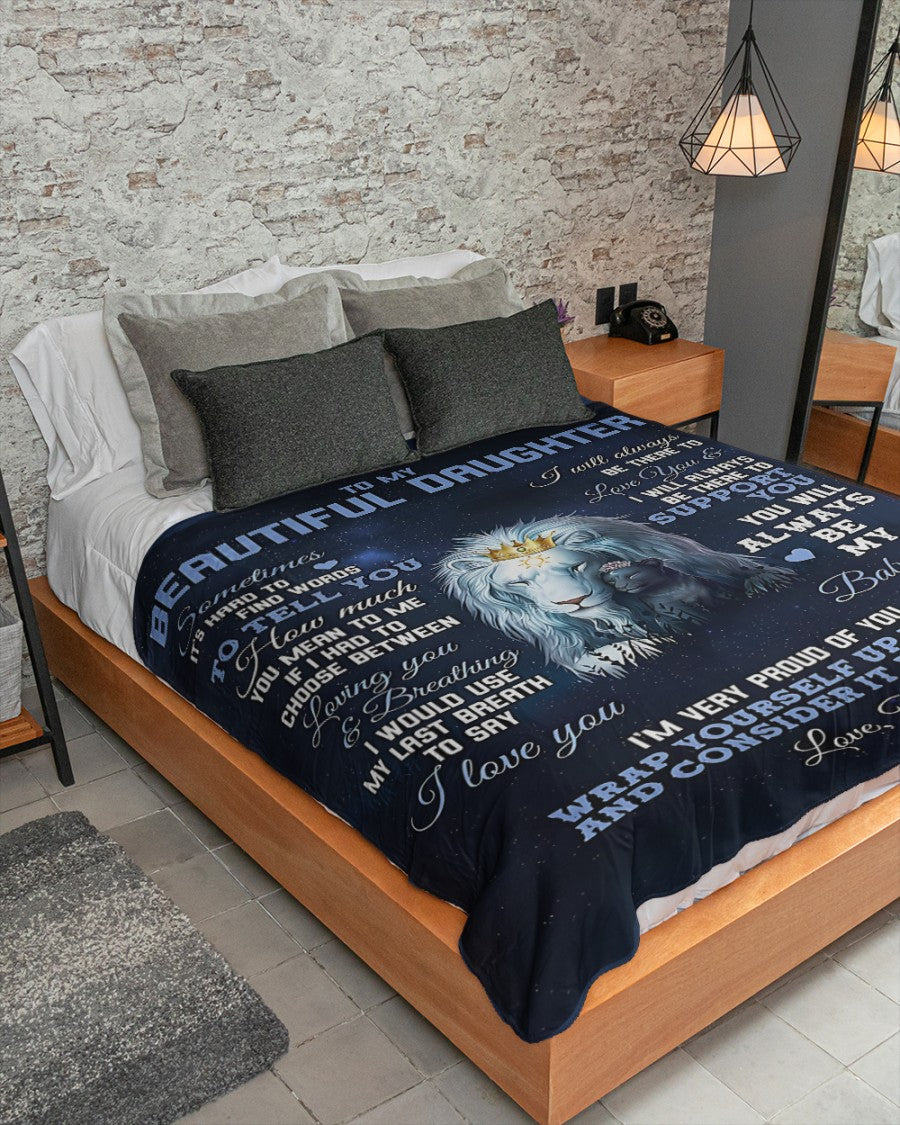 To My Daughter Blanket - BLANKETS FROM DAD 058