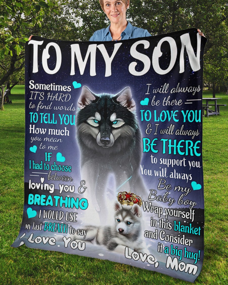 To My Son Blanket Sherpa Fleece Blanket Sherpa Fleece Blanket - BLANKETS FROM MOM 78