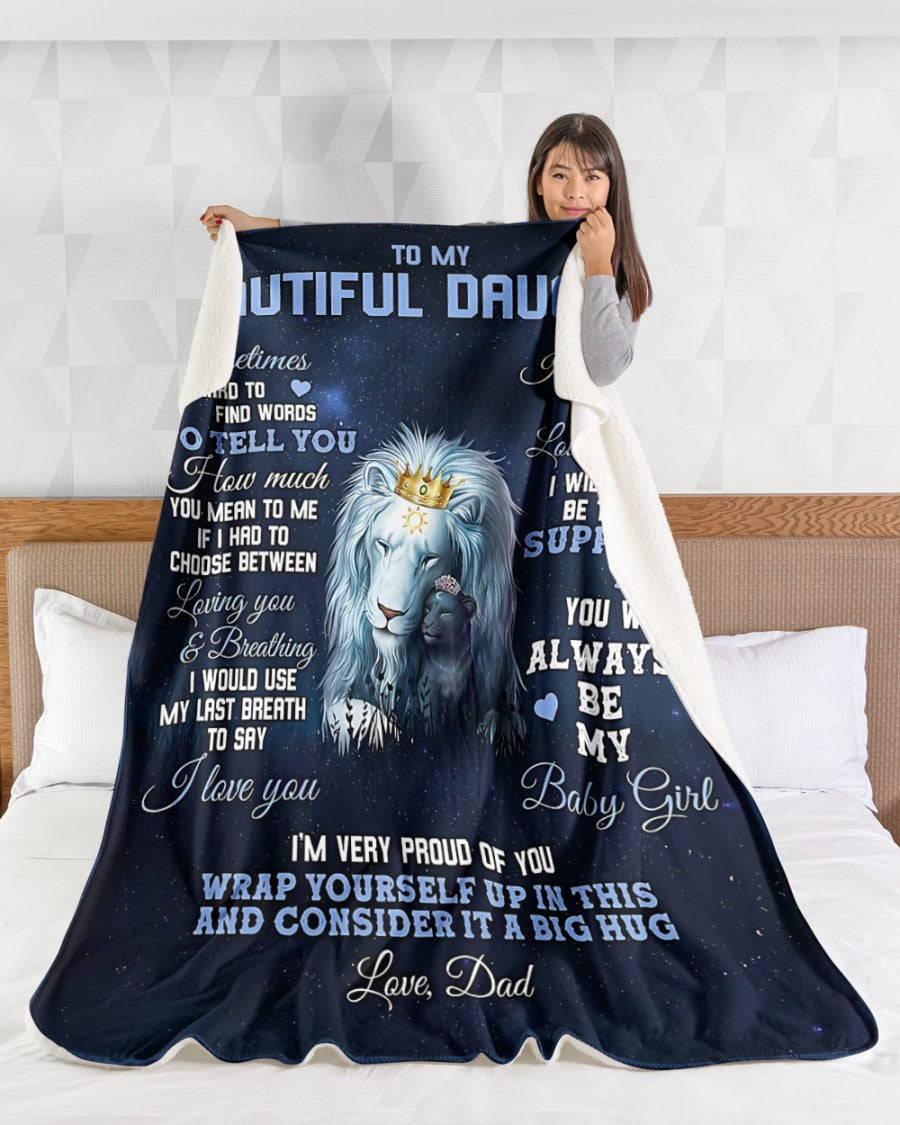 To My Daughter Blanket - BLANKETS FROM DAD 058