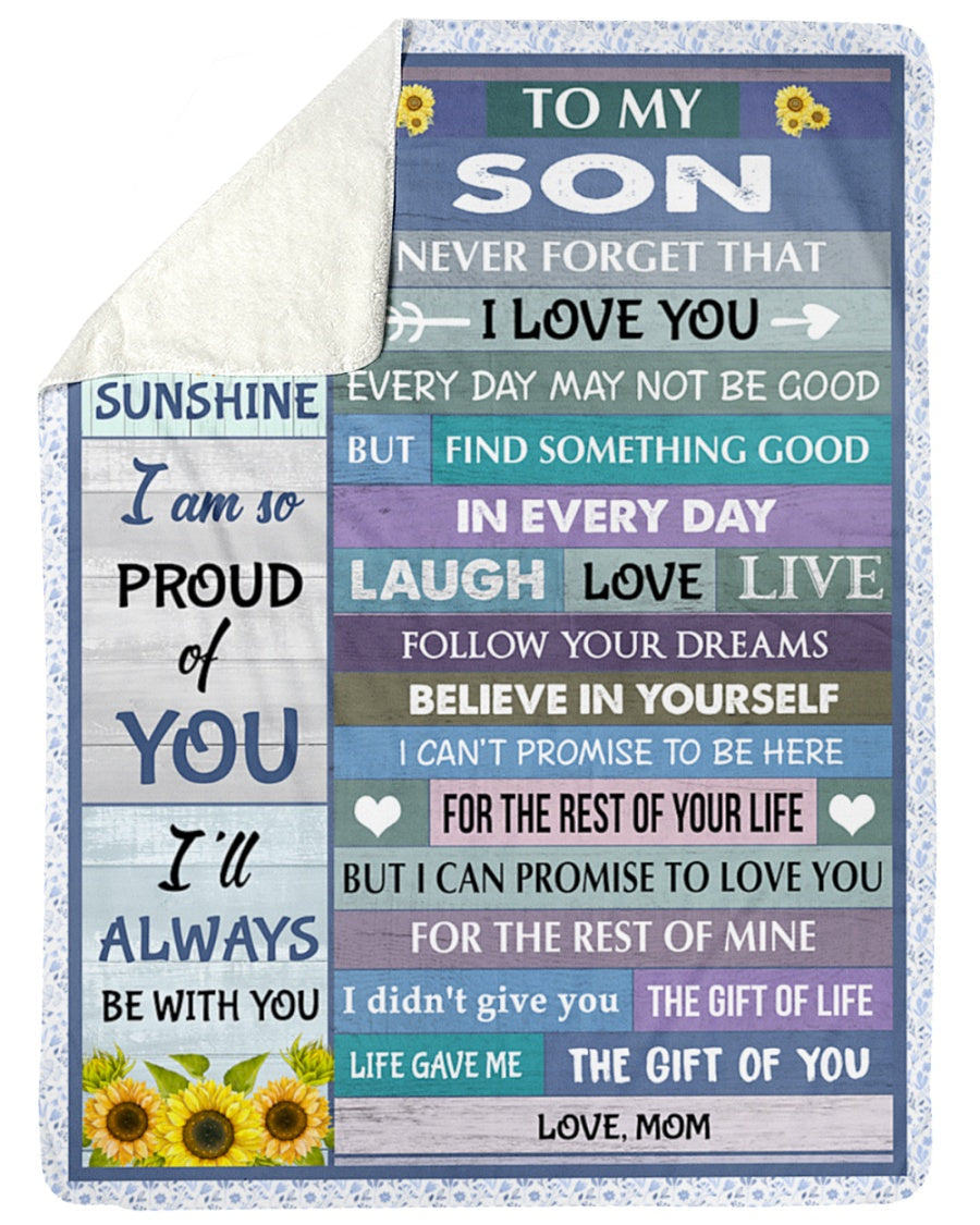 Special Gift For Your Son Blanket - BLANKETS FROM MOM 17