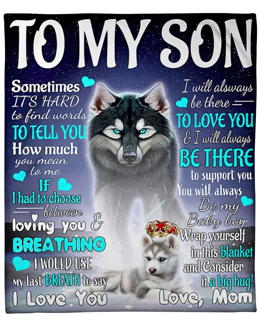 To My Son Blanket Sherpa Fleece Blanket Sherpa Fleece Blanket - BLANKETS FROM MOM 78