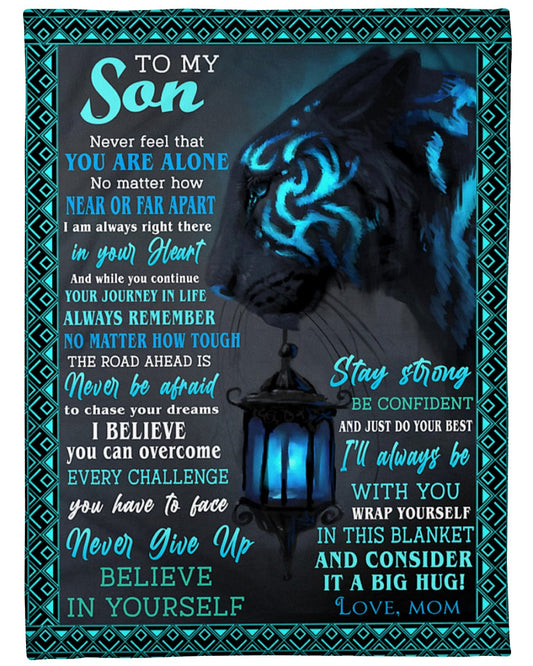 To my son - Gift for son Fleece Blanket - BLANKETS FROM MOM 75