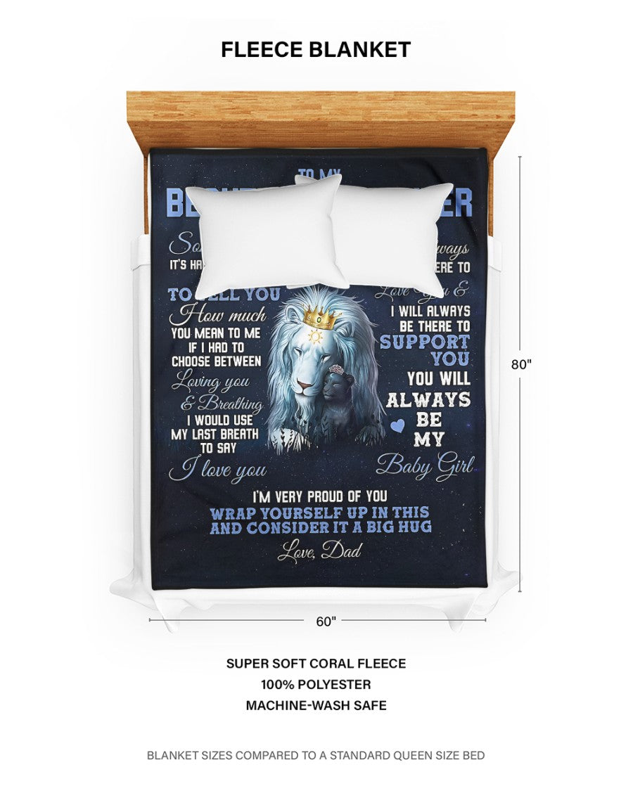 To My Daughter Blanket - BLANKETS FROM DAD 058