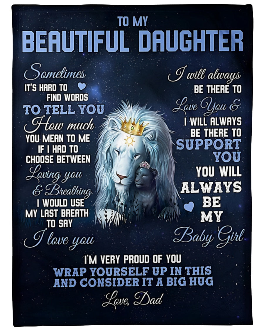 To My Daughter Blanket - BLANKETS FROM DAD 058