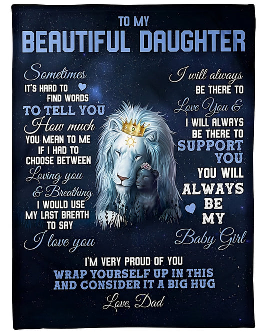 To My Daughter Blanket - BLANKETS FROM DAD 058