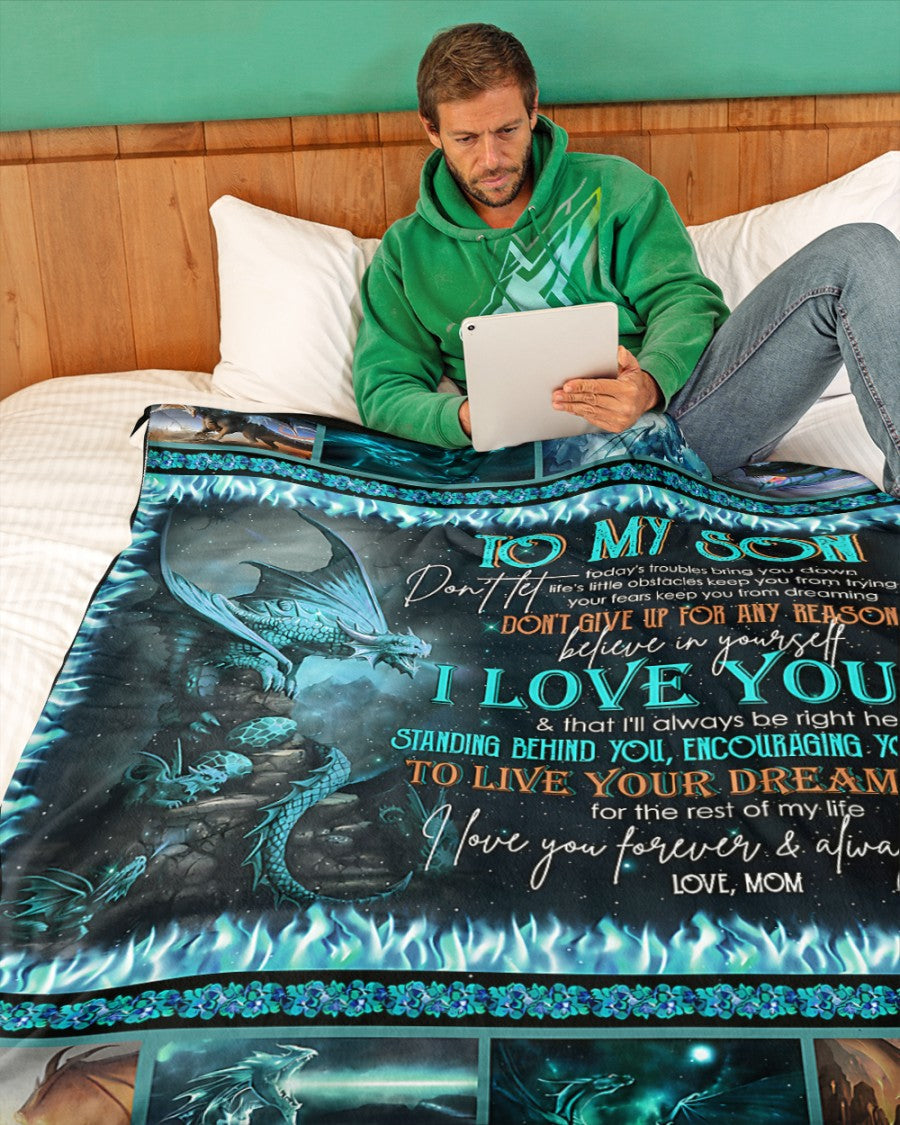 BLANKET FOR SON - GIFT FROM MOM - COMFORT & WARMTH GIFT - BLANKETS FROM MOM 50