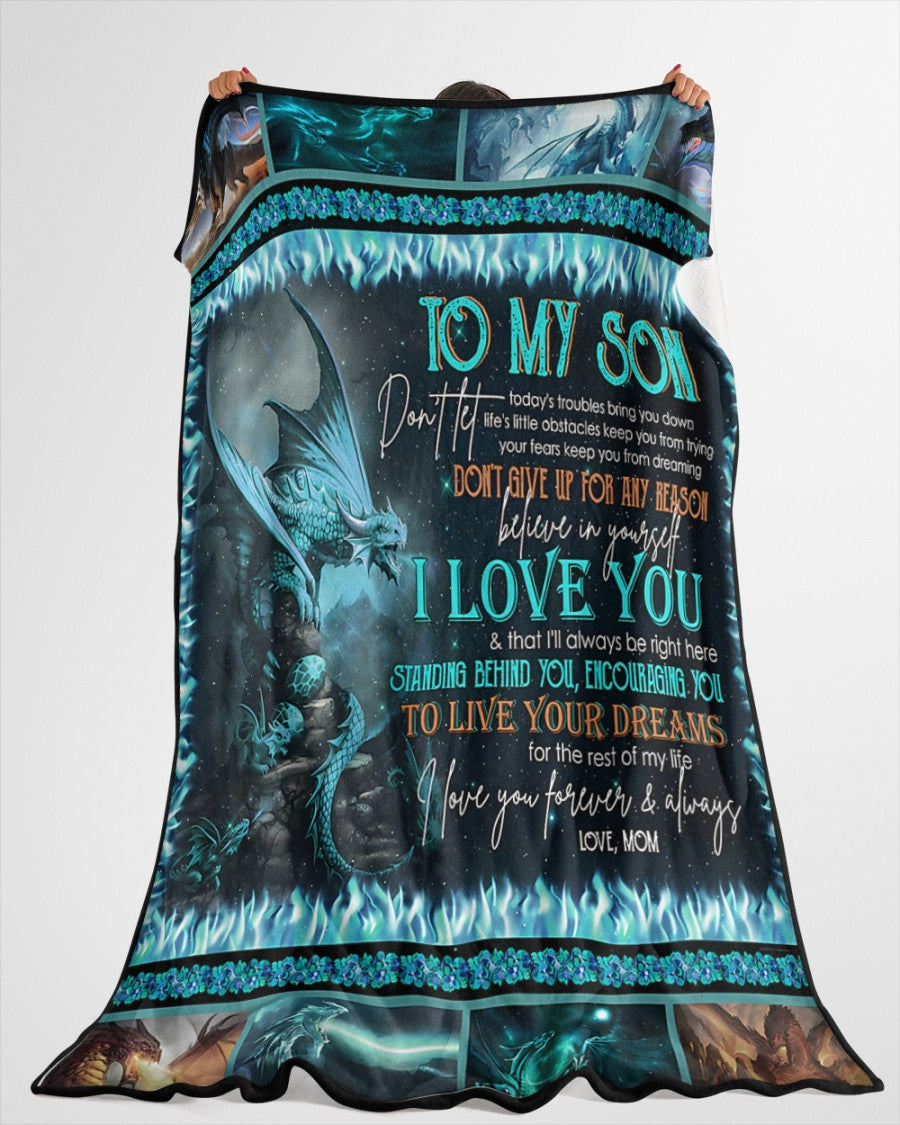 BLANKET FOR SON - GIFT FROM MOM - COMFORT & WARMTH GIFT - BLANKETS FROM MOM 50