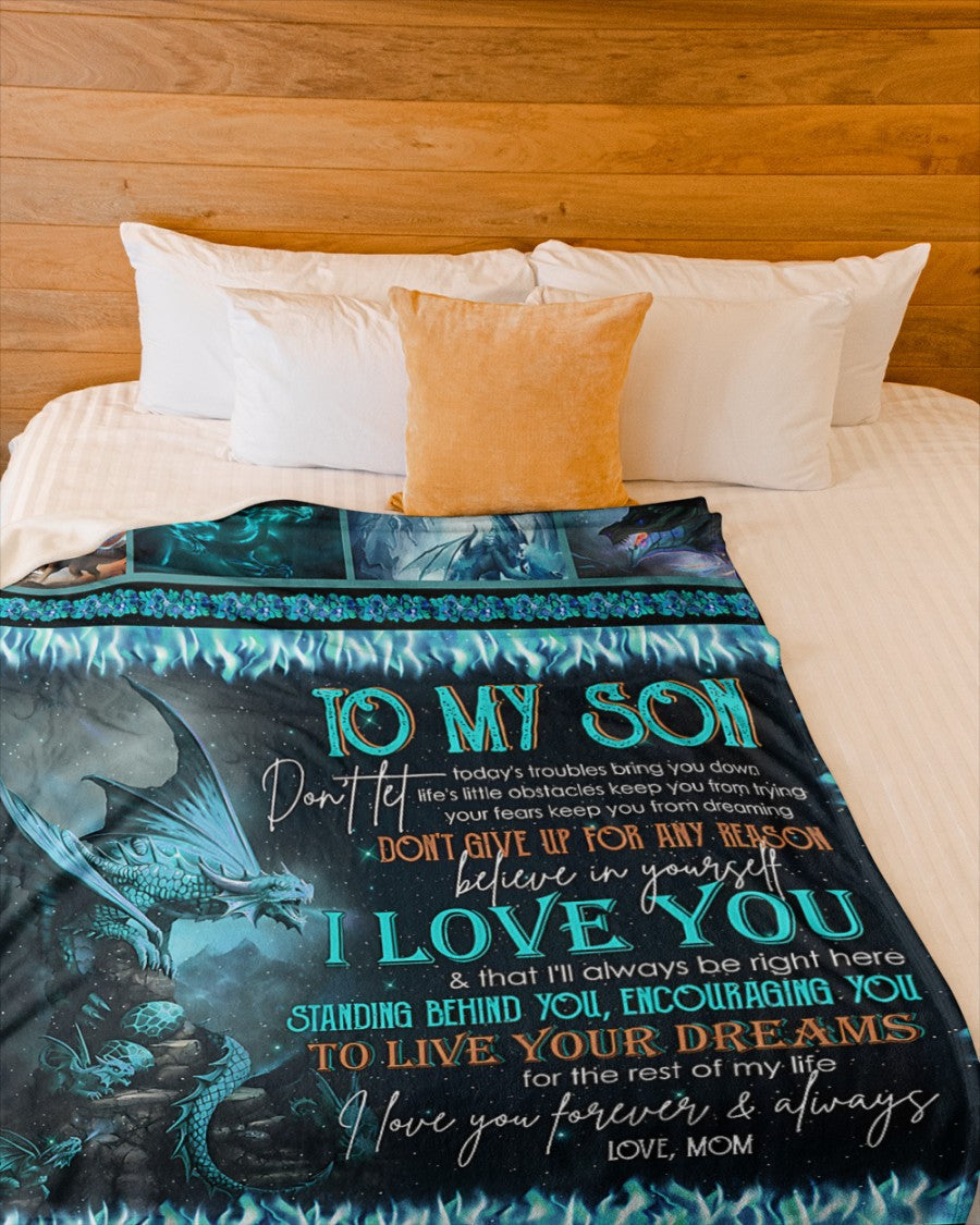 BLANKET FOR SON - GIFT FROM MOM - COMFORT & WARMTH GIFT - BLANKETS FROM MOM 50