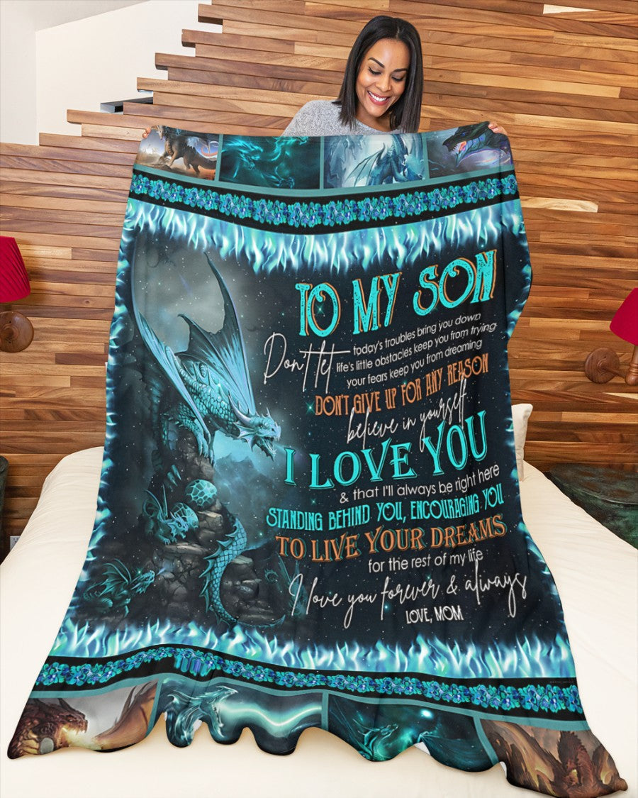 BLANKET FOR SON - GIFT FROM MOM - COMFORT & WARMTH GIFT - BLANKETS FROM MOM 50