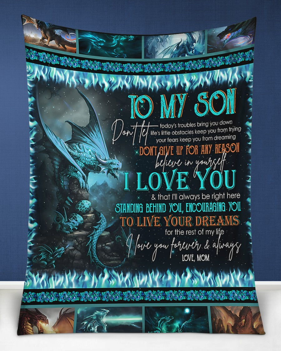 BLANKET FOR SON - GIFT FROM MOM - COMFORT & WARMTH GIFT - BLANKETS FROM MOM 50