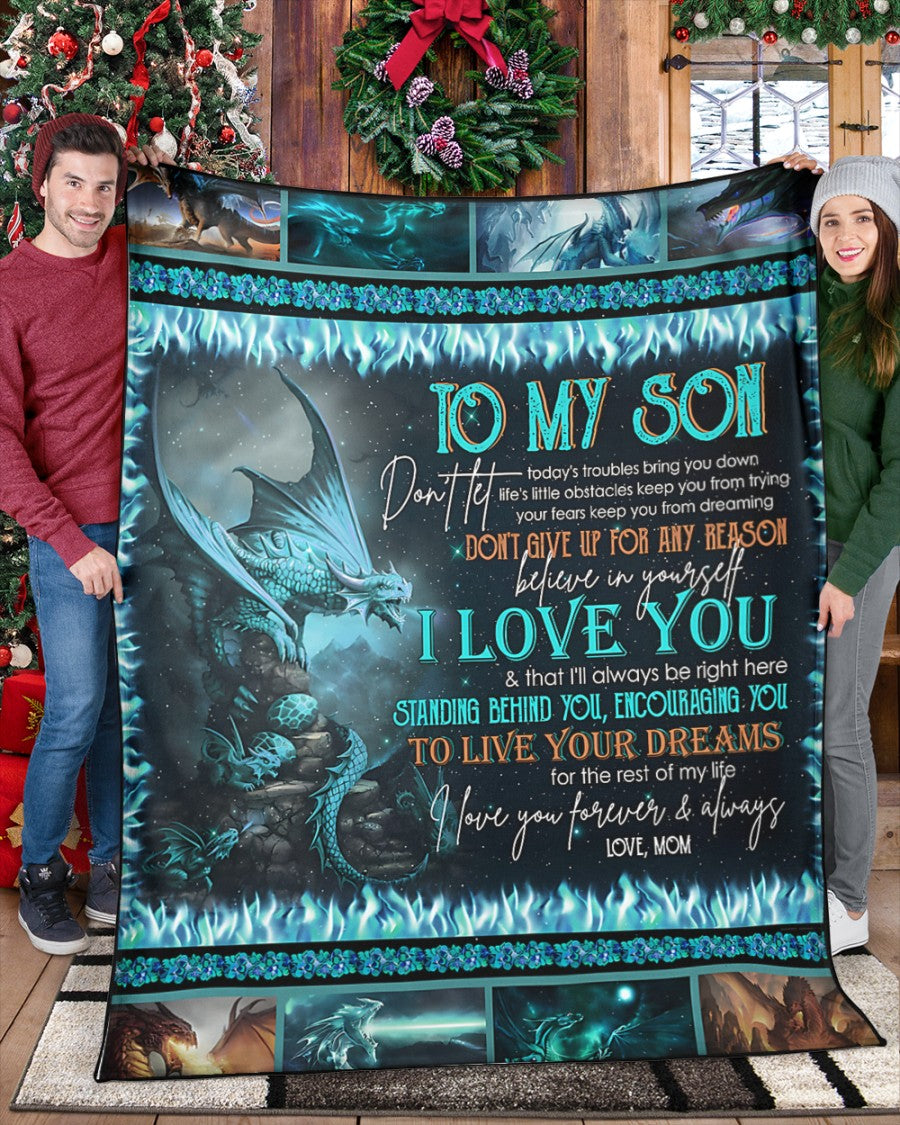 BLANKET FOR SON - GIFT FROM MOM - COMFORT & WARMTH GIFT - BLANKETS FROM MOM 50
