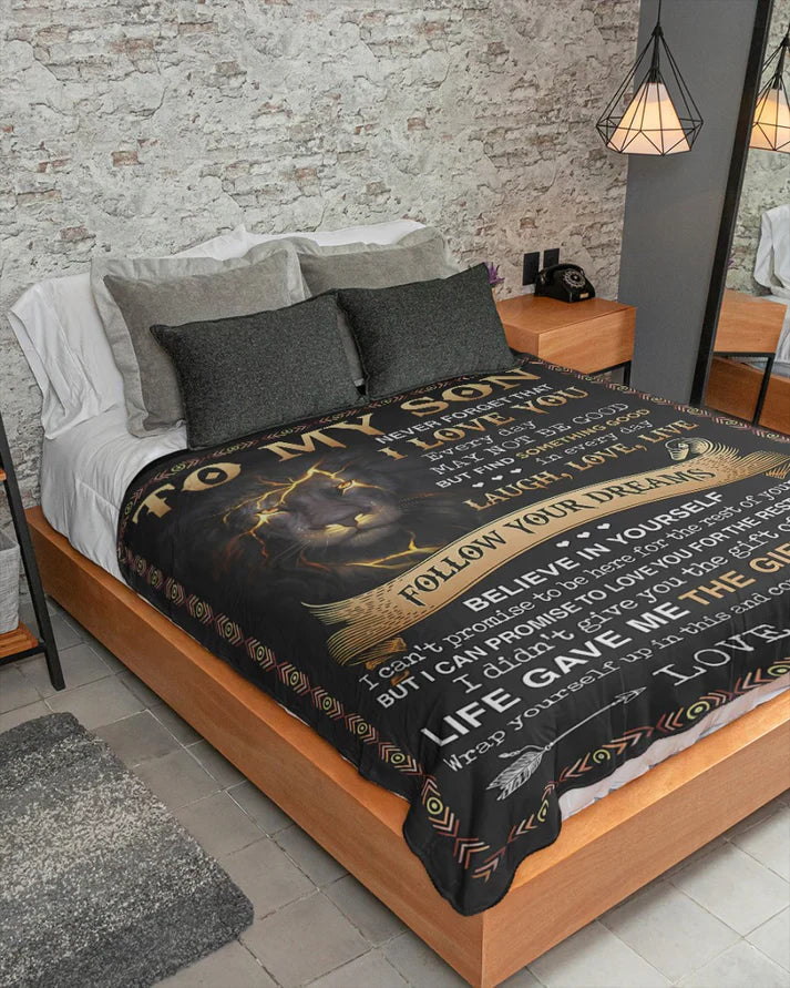 BLANKET FOR SON - GIFT FROM MOM - COMFORT & WARMTH GIFT - BLANKETS FROM MOM 51