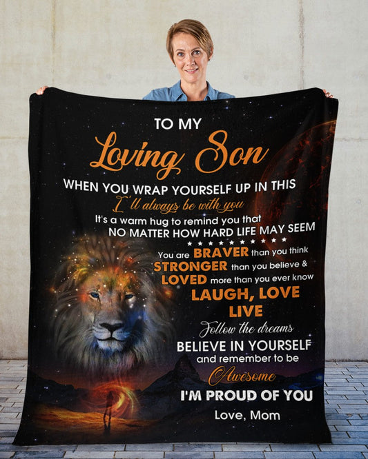 Special Gift For Your Son Blanket - BLANKETS FROM MOM 45