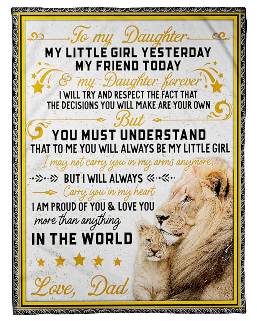 Special gift for your daughter blanket -BLANKETS FROM DAD 070